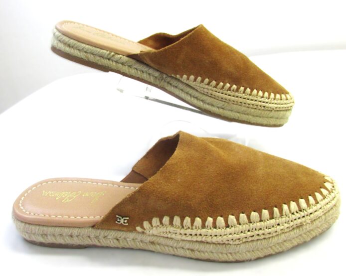 Sam Edelman Camel Suede Slip-On Platform Mules Size 10.5 - Image 5