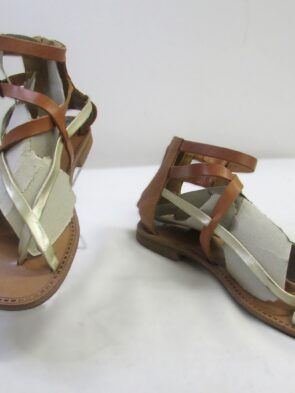 A. Giannetti Women's Brown Strappy Leather Sandals Size 6.5