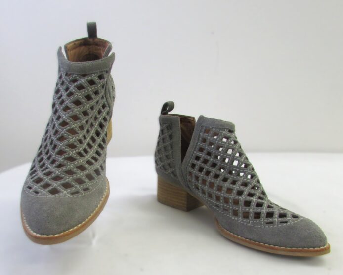 Jeffery Campbell Women's Gray Fashion Cutout Ankle Boots Size 8.5