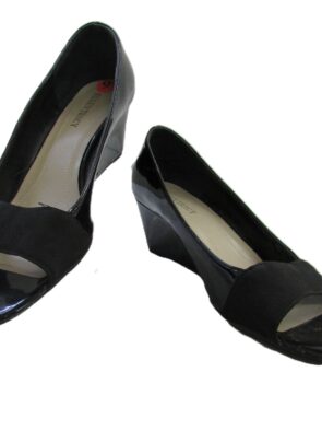 Ellen Tracy Peeptoe Wedge Heel Size 9.5