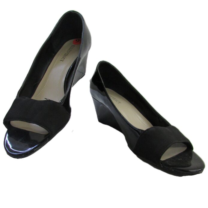 Ellen Tracy Peeptoe Wedge Heel Size 9.5