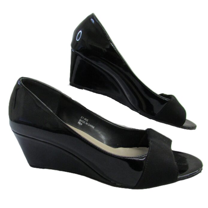 Ellen Tracy Peeptoe Wedge Heel Size 9.5 - Image 4