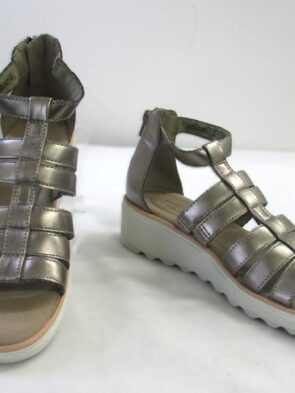 Collections by Clarks Bronze Metallic Strappy Sandal Size 7