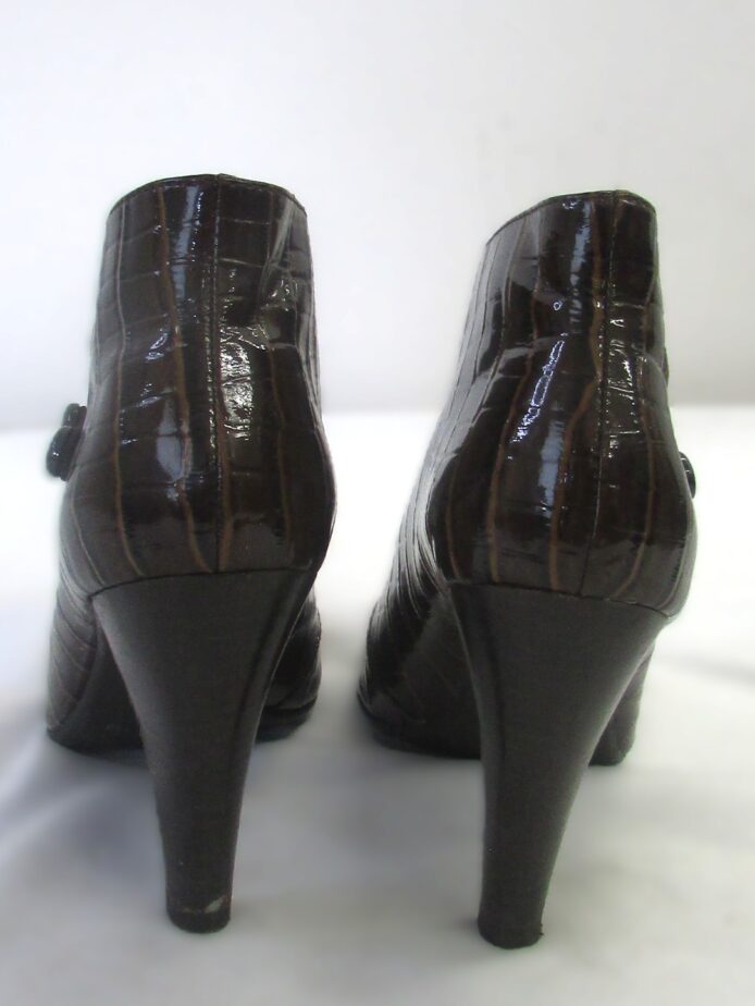 Via Spiga Brown Patent Leather Ankle Boots Size 7 - Image 6