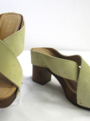 Mila Paoli Genuine Suede Platform Sandal Size 9