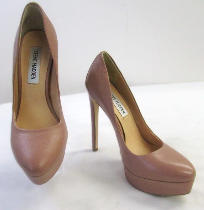Steve Madden Women's Taupe Genuine Leather Stilleto Heels Size 6.5