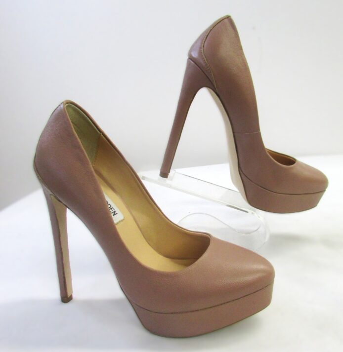 Steve Madden Women's Taupe Genuine Leather Stilleto Heels Size 6.5 - Image 5