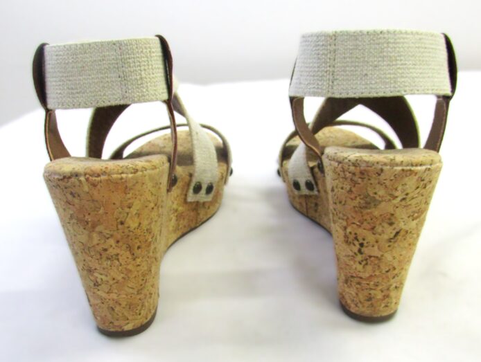 Lucky Brand Women's Tan Cork Wedge Strappy Sandal Size 7 - Image 6