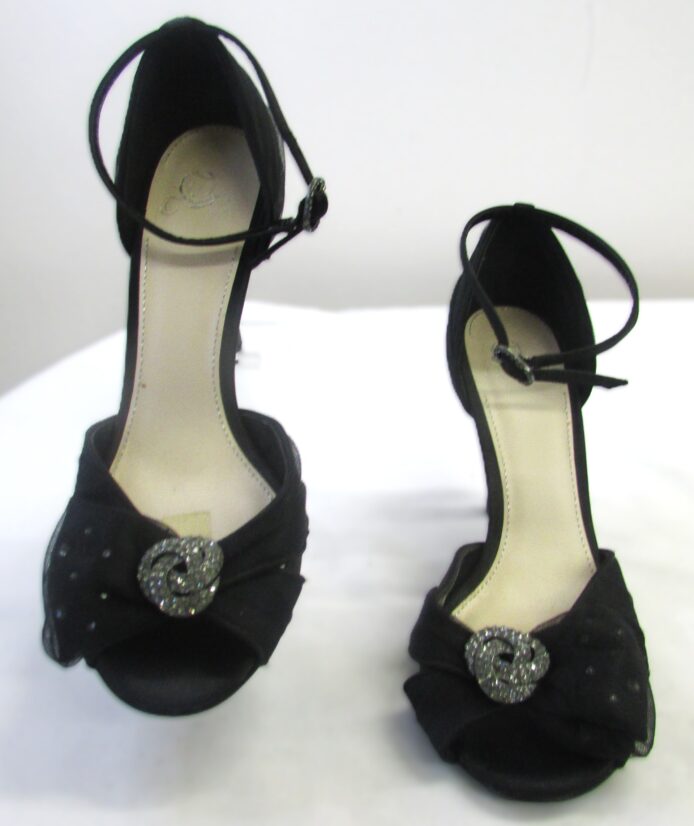 Unbranded Women's Black Open Toe Evening Heel w Ankle Strap Size 8 - Image 2