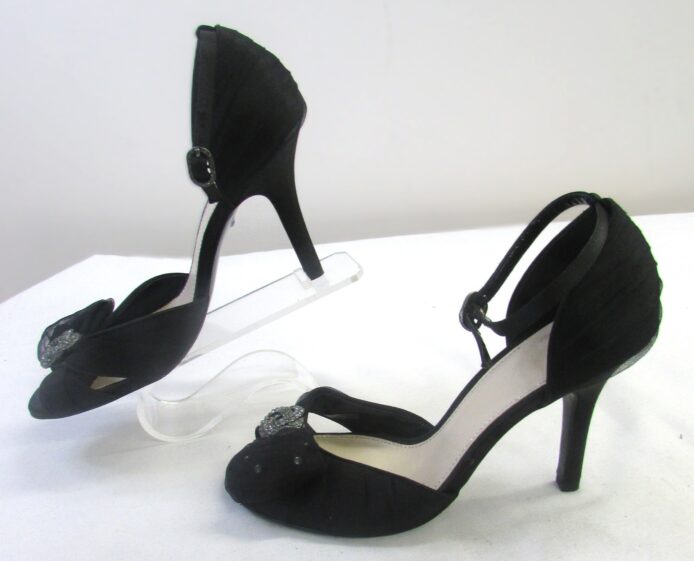 Unbranded Women's Black Open Toe Evening Heel w Ankle Strap Size 8 - Image 3