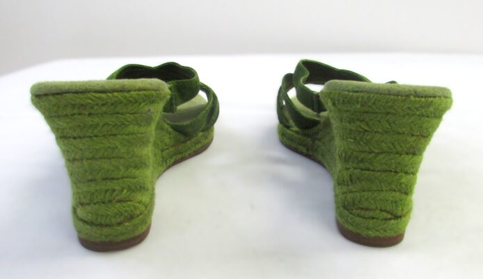Liz Claiborne Villager Women's Green Slip-On Strappy Wedge Heel Size 7.5 - Image 6