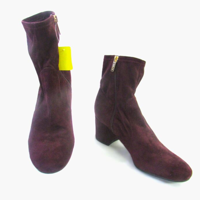 Unisa Women's Burgundy Suede Ankle Boots Size 9