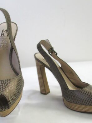 MR KT Women's Animal Print Open Toe Slingback Heels Size 7.5