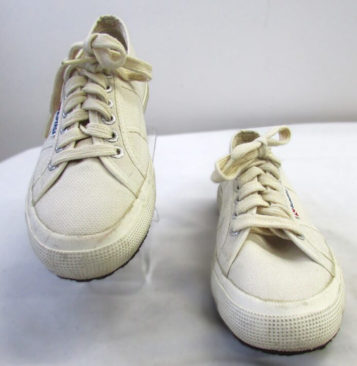 Superga Women's Cream Lace Up Walking Canvas Gym Shoe Size 40 - Image 2