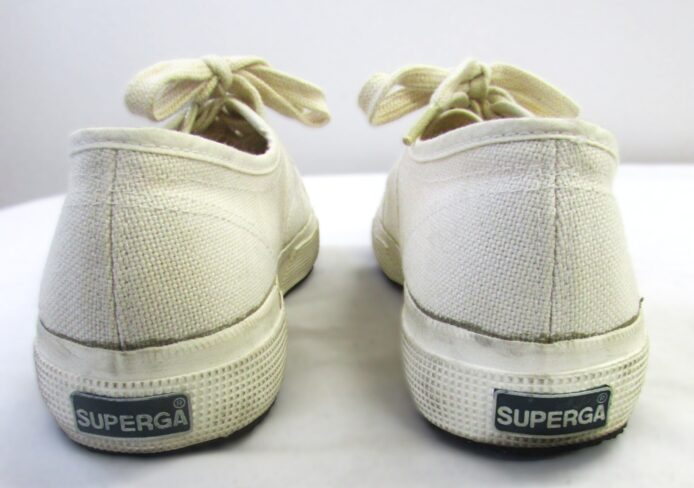 Superga Women's Cream Lace Up Walking Canvas Gym Shoe Size 40 - Image 6