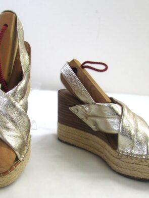 Sarto Franco Sarto Gold Strappy Wedge Sandal Size 7