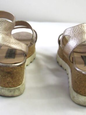 Steve Madden Strappy Rose Gold Wedge Sandal Size 6