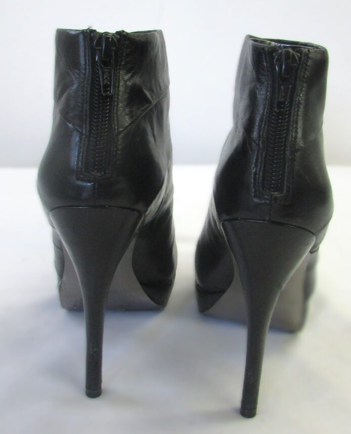 Charles by Charles David Black Leather Peep-toe Ankle Boots Size 6.5 - Image 6