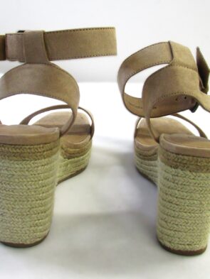 Abound Nude Suede Strappy Wedge Size 7