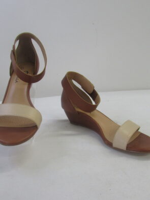 Ciao Bella Women's Brown Tan Leather Wedge Heel Size 7