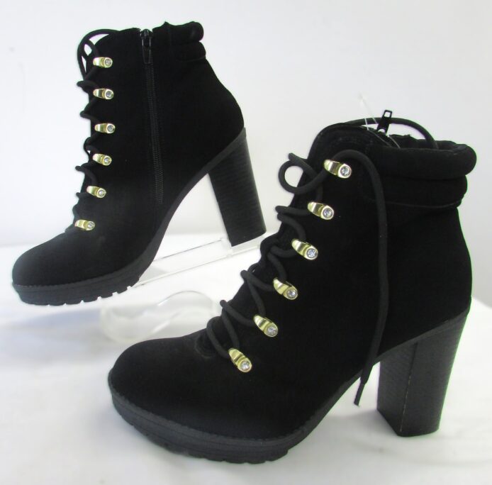 Ardiamo Black Lace Up Ankle Boot Size 8 - Image 3