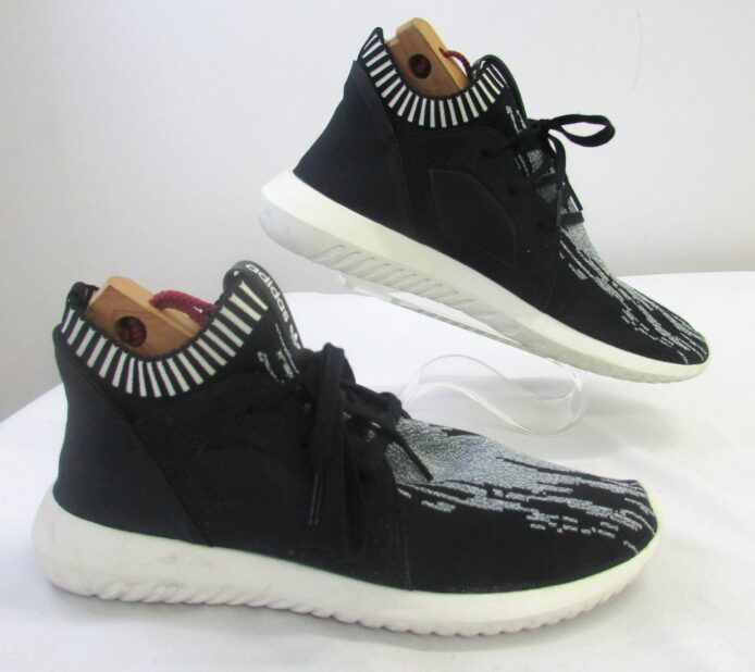 Addias Black/White Hi Top Lace Up Gym Shoes Size 8.5 - Image 4