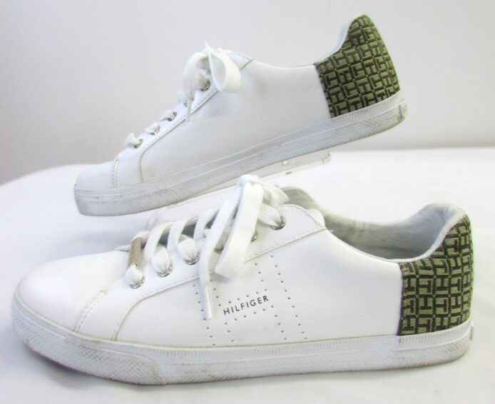 Tommy Hilfiger Women's White Leather Lace Up Gym Shoes Size 10 - Image 3