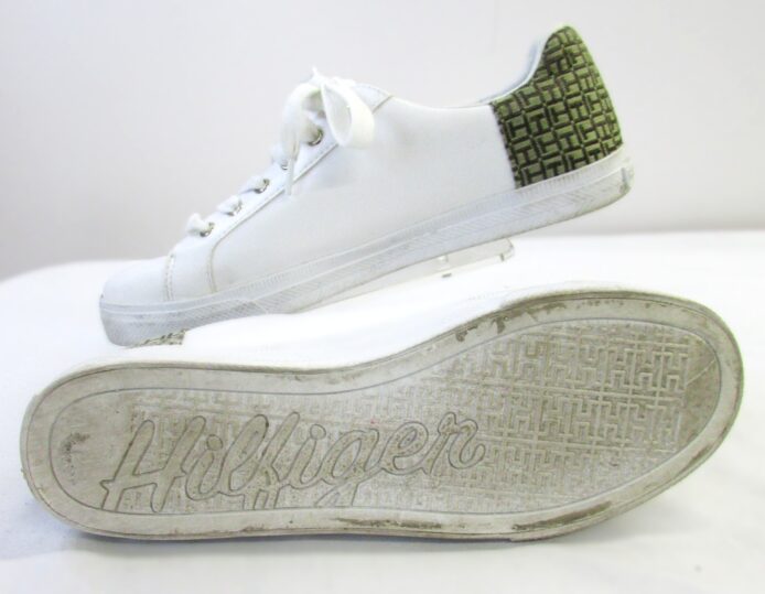 Tommy Hilfiger Women's White Leather Lace Up Gym Shoes Size 10 - Image 4