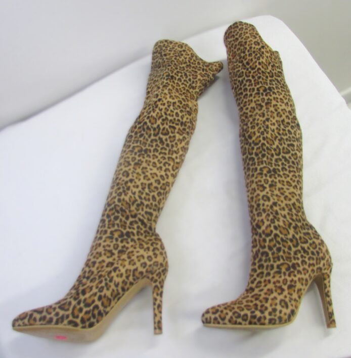 Unbranded Women's Animal Print Knee High Boots Size 42 - Image 3