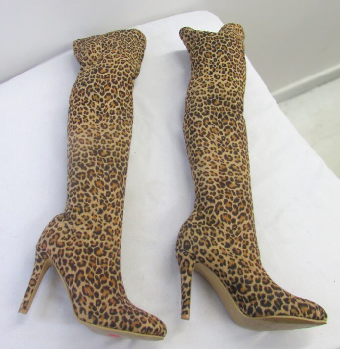 Unbranded Women's Animal Print Knee High Boots Size 42 - Image 4