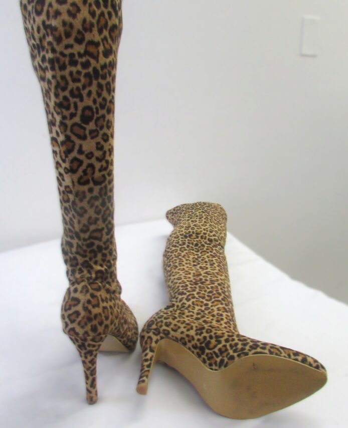 Unbranded Women's Animal Print Knee High Boots Size 42 - Image 5