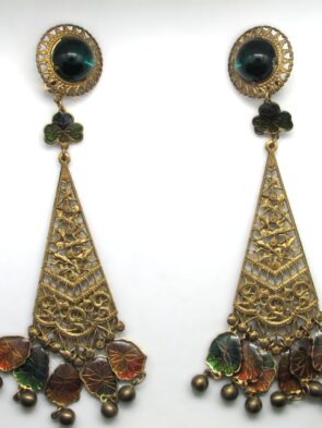 New Never Worn! Vintage from Neiman Marcus Dangle/Drop Charms Clip On Earrings