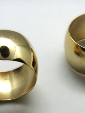 Vintage Stamped Trifari Thick Gold Clip On Earring w Twist Closure