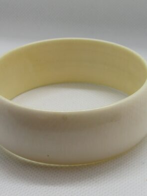 Vintage Pre Elephant Bone 3/4 Thick Bangle Bracelet