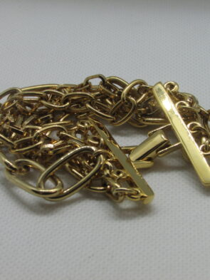 Vintage Stamped Napier Gold Multi Chain Link Bracelet