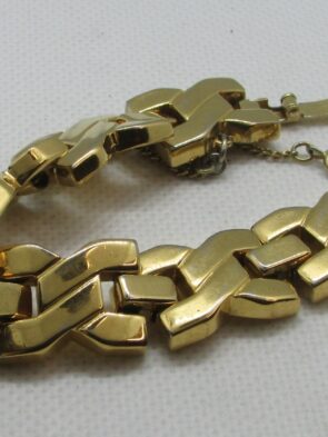Vintage Stamped Monet Gold Link Bracelet