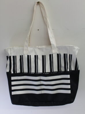 Unbranded Vintage Black & White Vinyl Tote