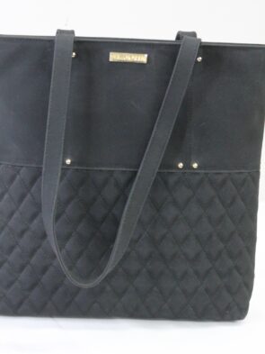 St. John Vintage Black Fabric Tote