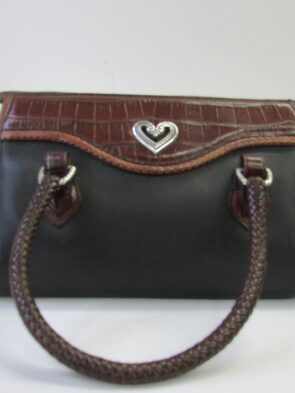 Brighton Animal Print Brown & Black Shoulder Tote Bag