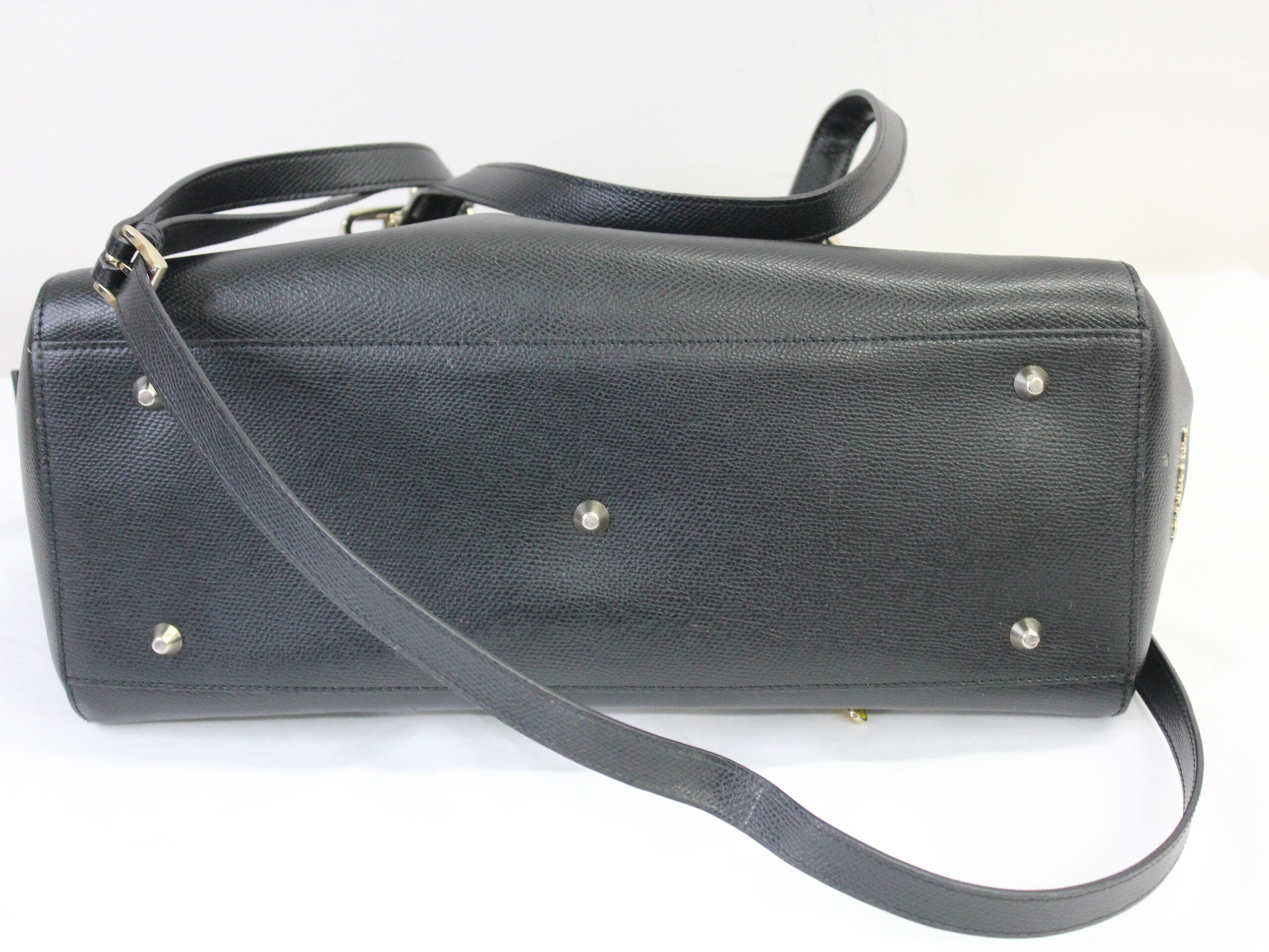 Cromia Vintage Black PVC Shoulder Bag with Strap - Image 5