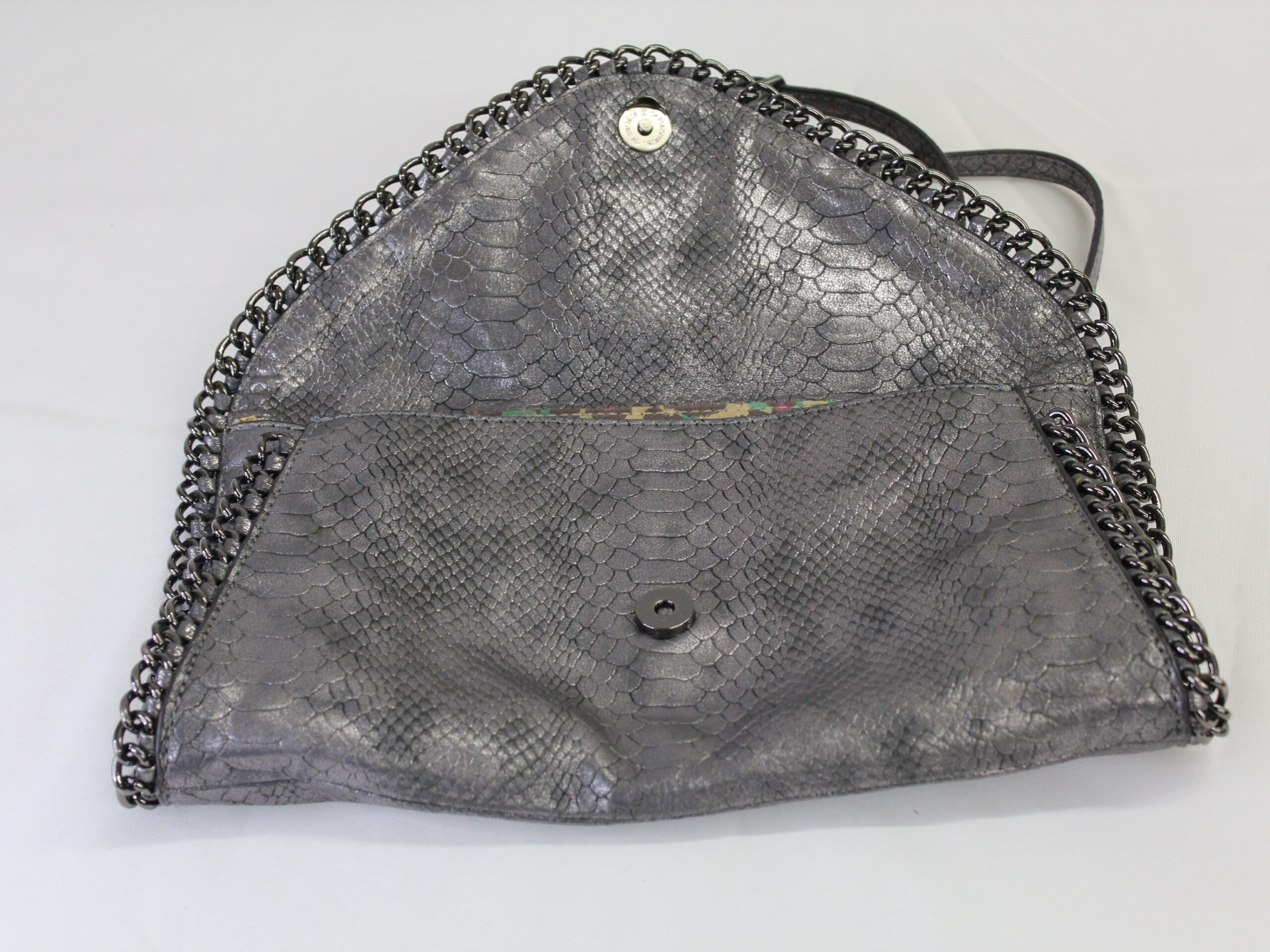 Guess Silver Metallic Clutch Purse - Image 2