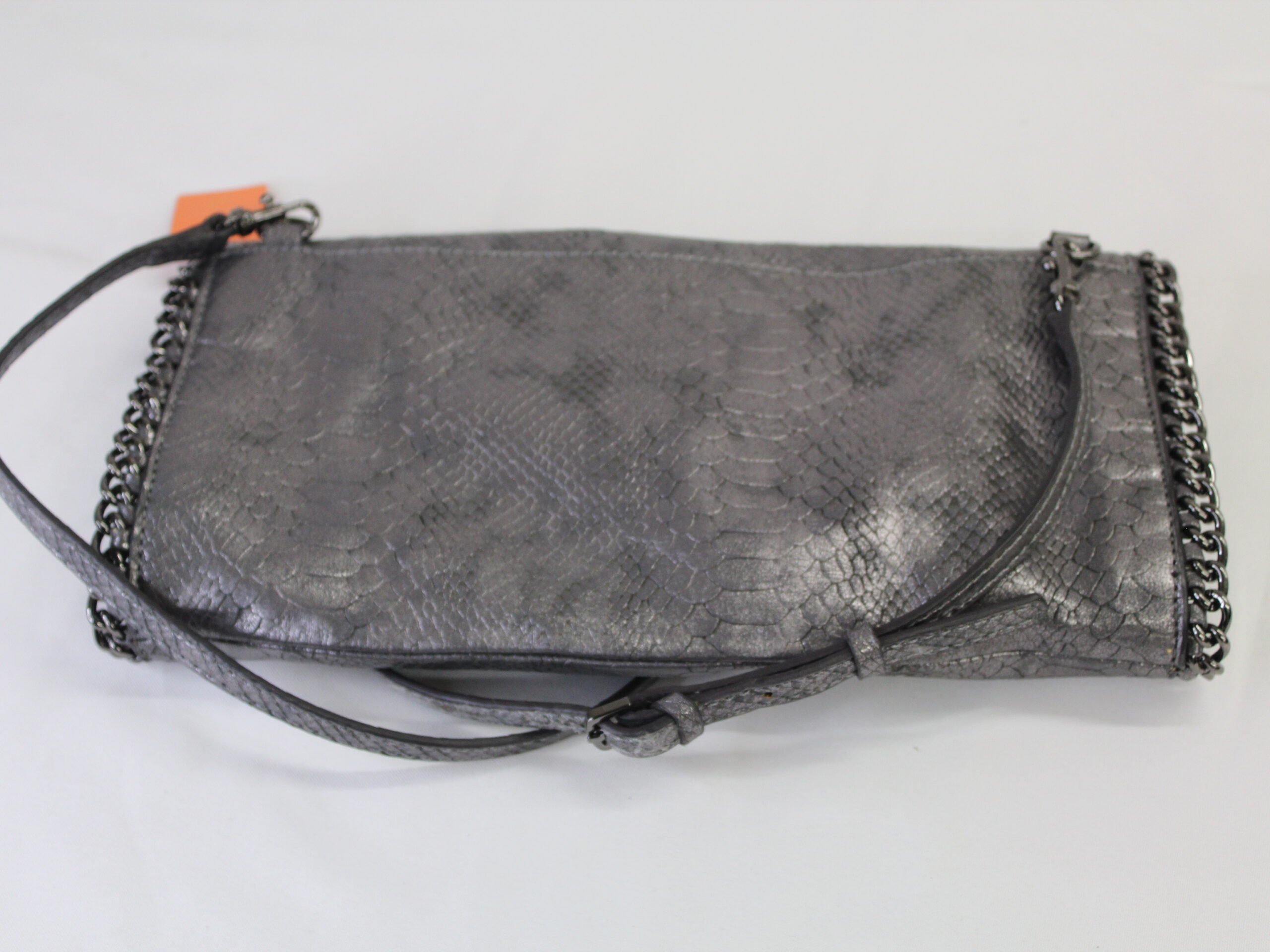 Guess Silver Metallic Clutch Purse - Image 4