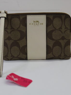 Coach Tan Signature Wristlet