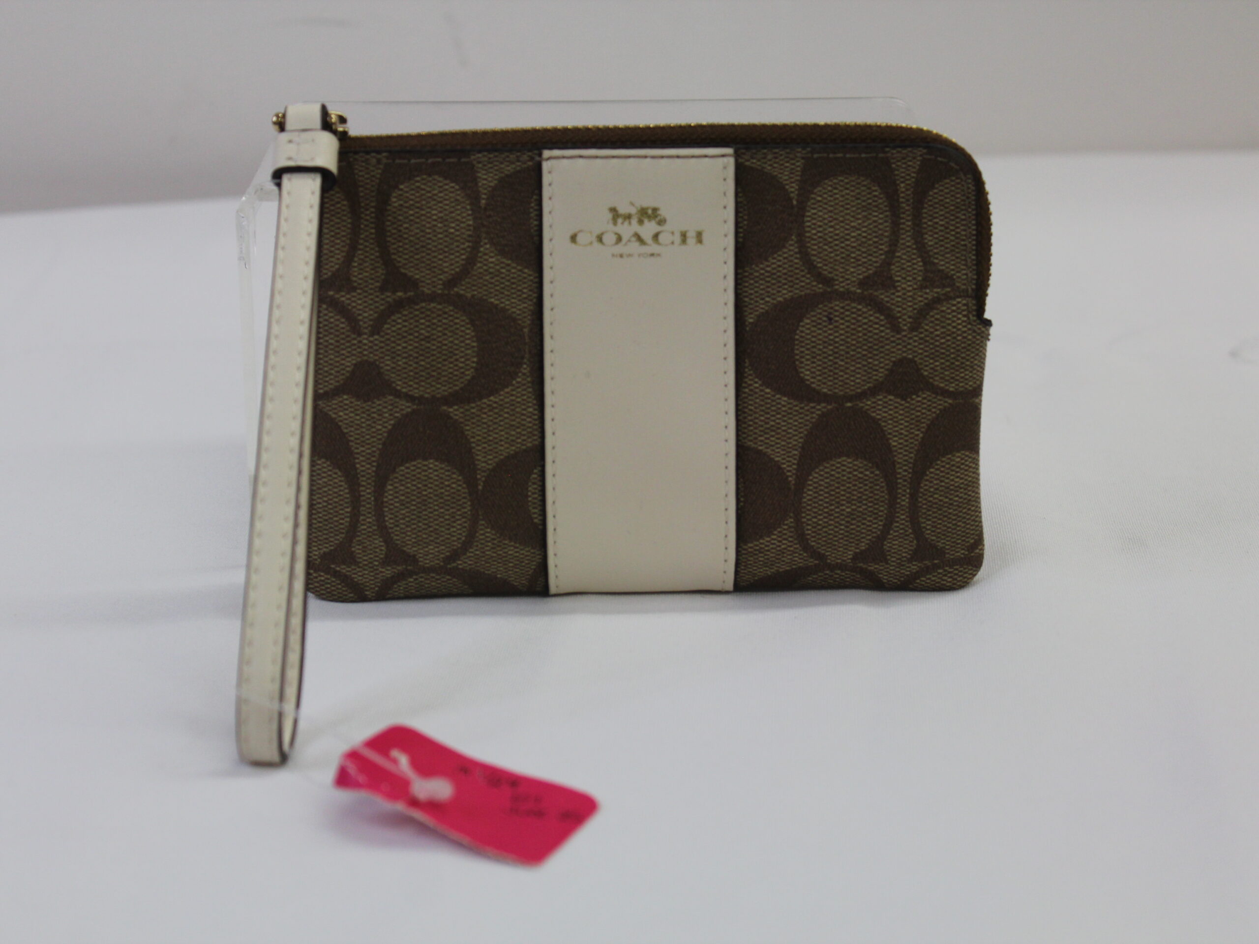 Coach Tan Signature Wristlet