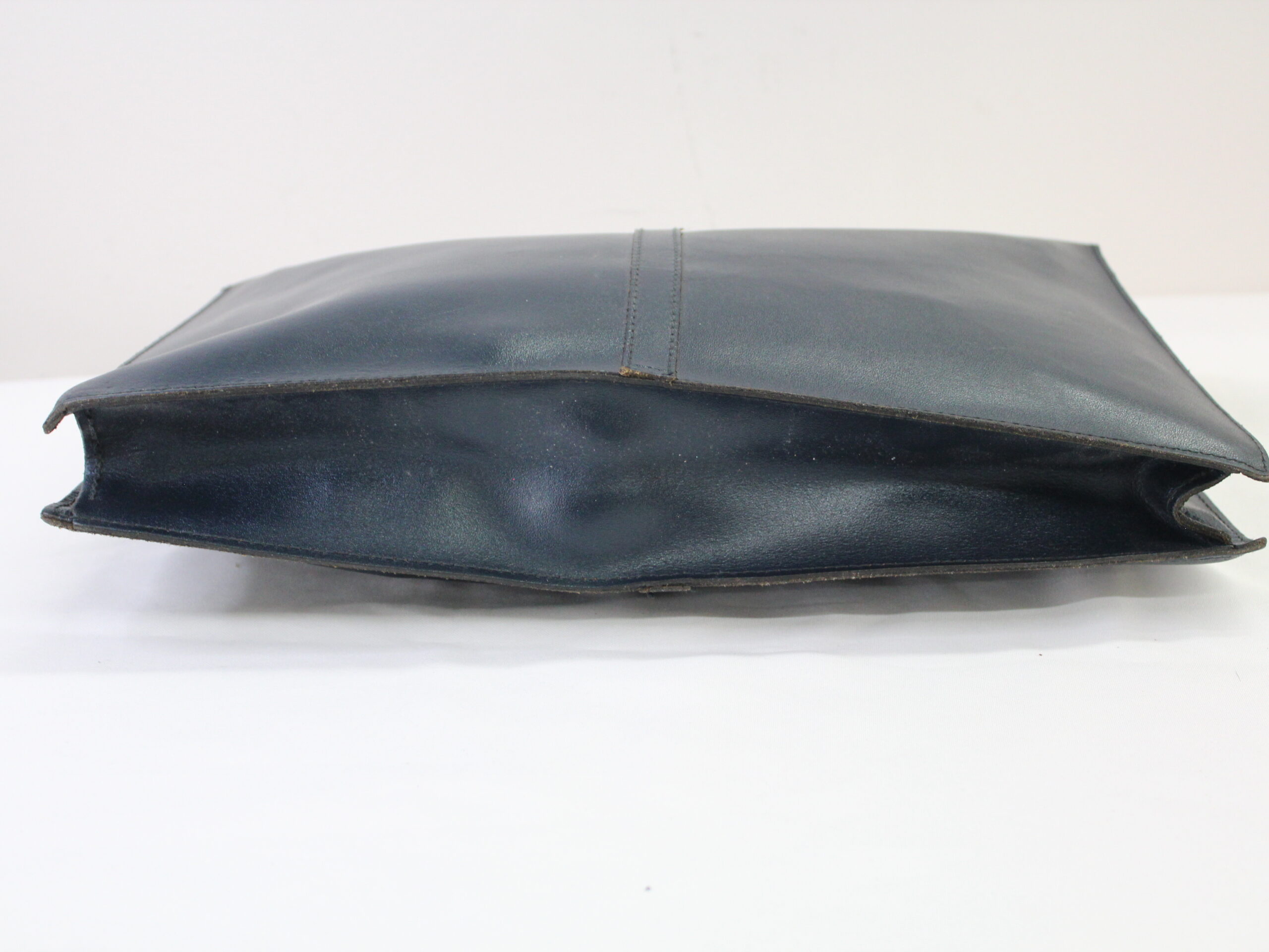 Atlas Vintage Leather Blue Tote with Strap - Image 4