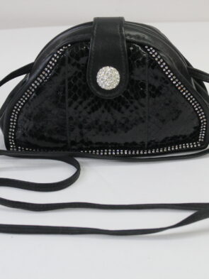 VST Vintage PVC Black Crossbody Purse