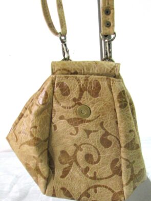 Hand Made Vintage Tan Leather Backpack Purse