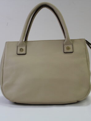 Talbots  Vintage Cream Leather Tote