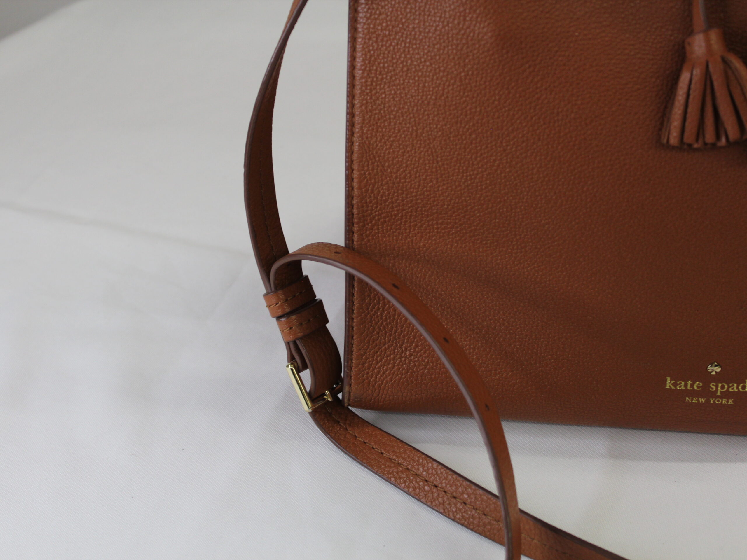 Kate Spade Brown Leather Tote - Image 3