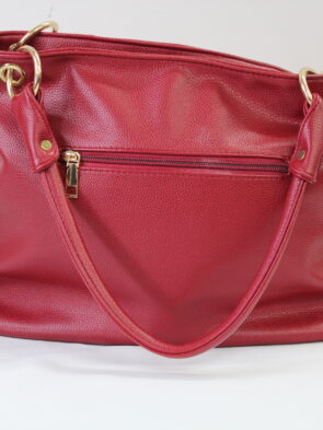 Designer Vintage Red Leather Shoulder Bag